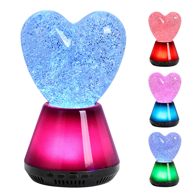 Bluetooth kontroll LED glitter hjerte nattlys
