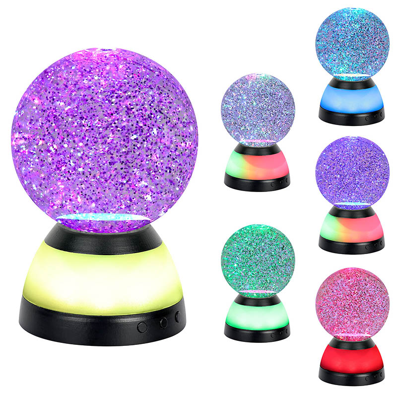 Fargeskiftende flytende glitter nattlys med batteri