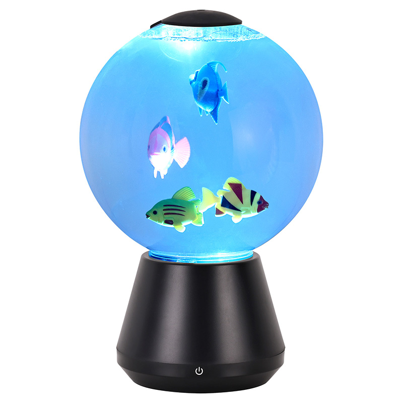 LED animert Fish Globe-lampe