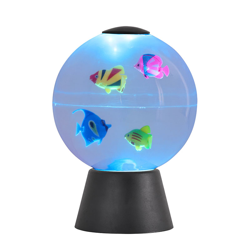 LED animert Fish Globe-lampe