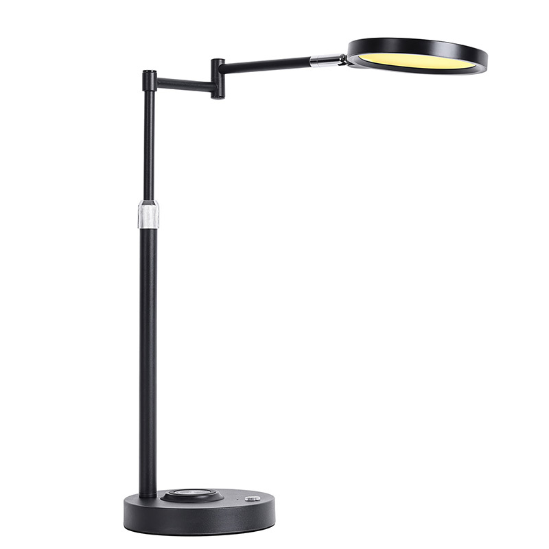 LED -skrivebordslampe med sammenleggbar funksjon