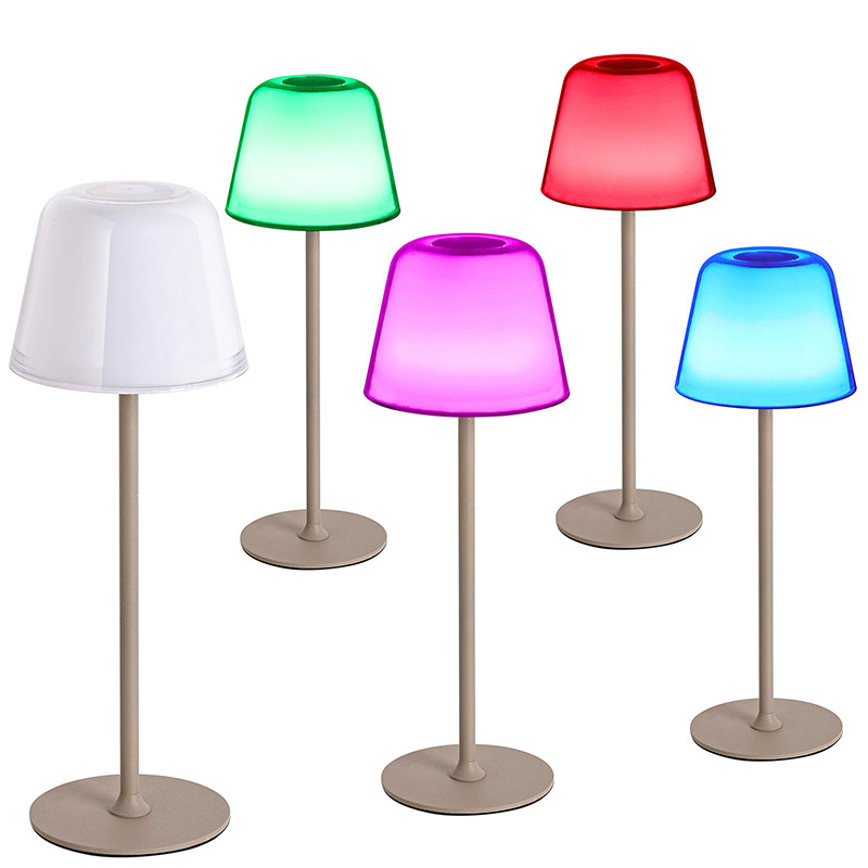 LED -skrivebordslampe med RGB soppskygge