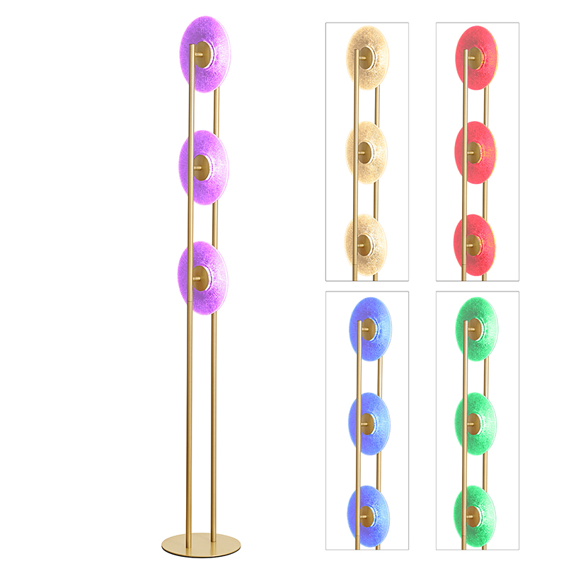 LED RGB Gulvlampe Med 3 Disc