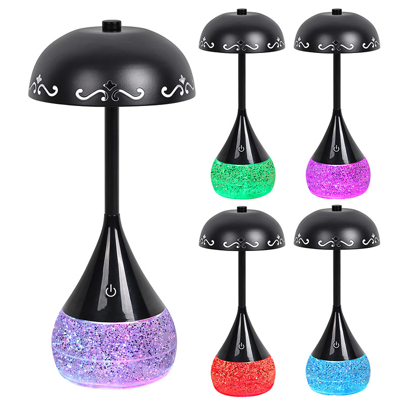 Flytende base LED -skrivebordslampe med blomsterparaplyform