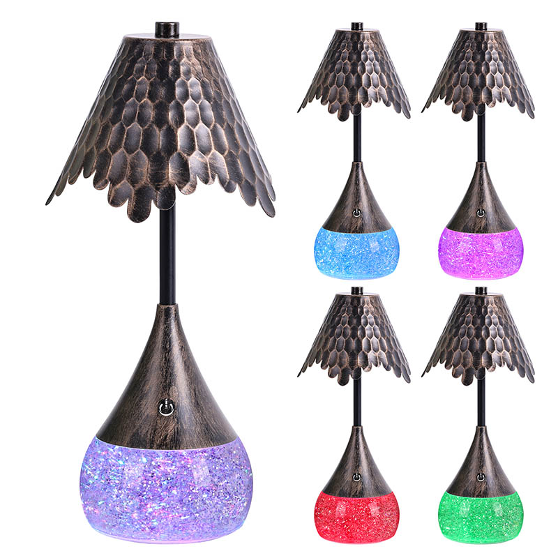 RETOR SHADE LED Desk Lamp med RGB glitterbase