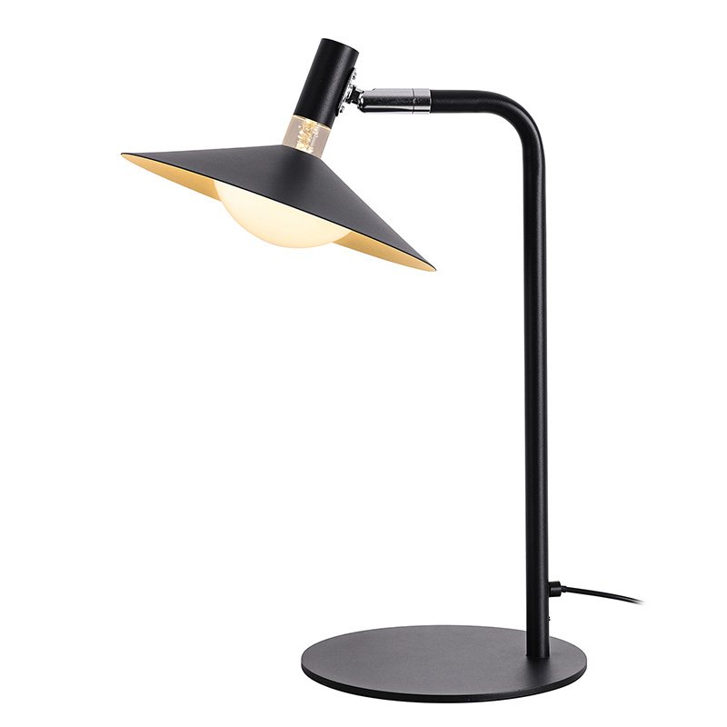 Retro industriell metall skrivebordslampe med varmt lys