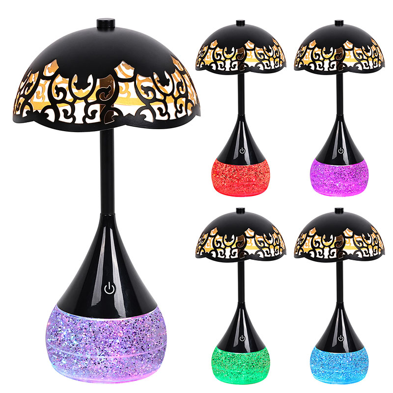 RGB Color Base LED Desk Lampe med paraplyform