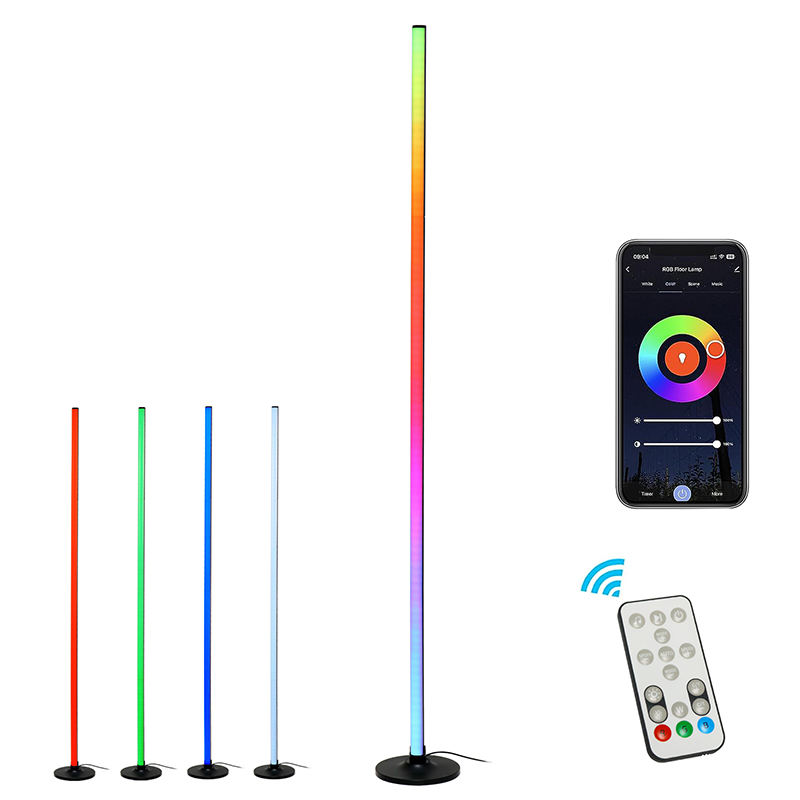 RGB gulvlampe med musikkskifte