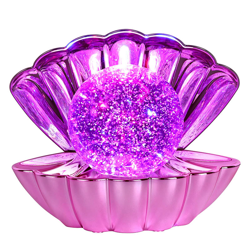 RGB-skalllampe med glittervæske