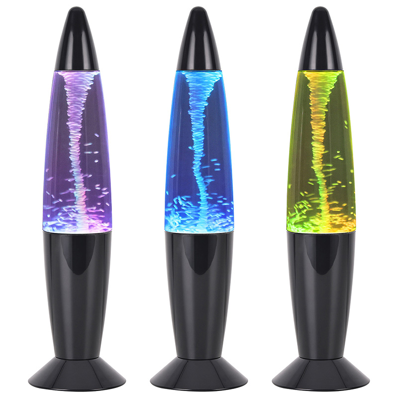 Tornado glitter nattlampe